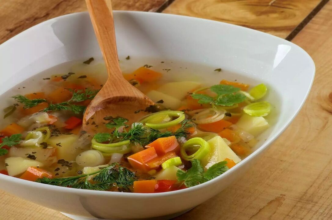 Vegetable soups for gastritis